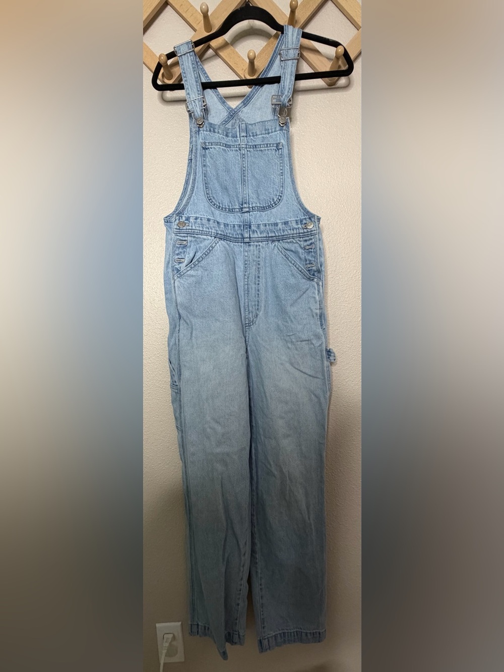 Madewell Denim Oversized Carpenter Overalls Sz XS - Picture 3 of 11